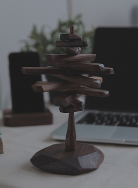 实木挂件节日圣诞树桌面装饰