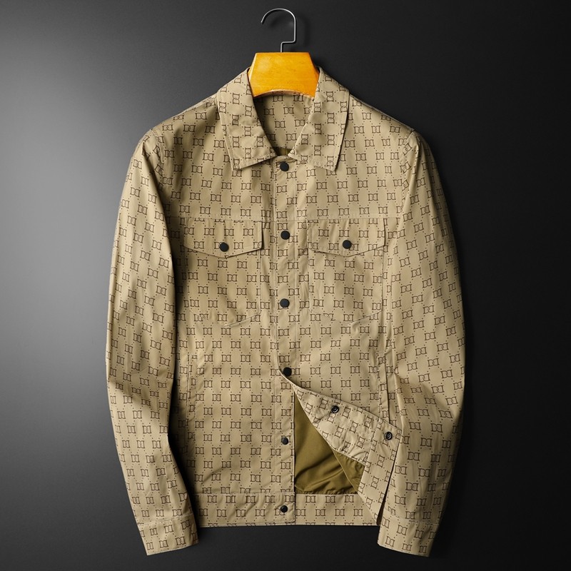 2023年新款春款男士夹克男外套修身小一码1156P145黄，男装夹克，电商A315