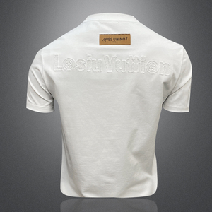 2026新款 夏季 男士丝光棉刺绣T恤 A315-XB29 P65 白 3D图，男装T恤，电商A315