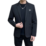 2024年春款男士西装男士休闲西服长期供货K02P155模特图，男装西服，电商A315