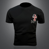 2026新款夏季男士重工艺刺绣T恤A315-XB86P753D图白，男装T恤，电商A315