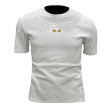 2026新款夏季男士重工艺烫钻T恤A315-XB9126-1P753D图白，男装T恤，电商A315