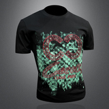 2026新款夏季男士重工艺刺绣T恤A315-XB89P753D图，男装T恤，电商A315