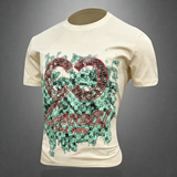 2026新款夏季男士重工艺刺绣T恤A315-XB89P753D图，男装T恤，电商A315