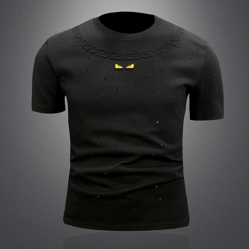 2026新款 夏季 男士重工艺烫钻T恤 A315-XB9126-1 P75 3D图图片