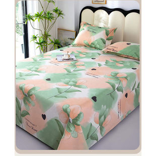 【60天热销爆款】100%老粗布棉布布料夏季宿舍单双人床单