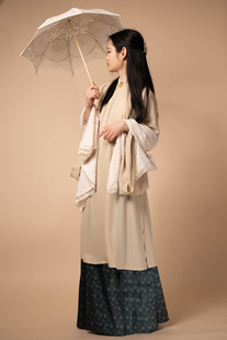 明女长衫 凤翥斋立领斜对襟直袖 如梦初醒 汉服纯色 清仓99