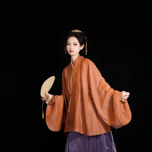 夏至 | 凤翥斋幻色真丝亚麻明制对穿交琵琶袖短衫汉服定制合领