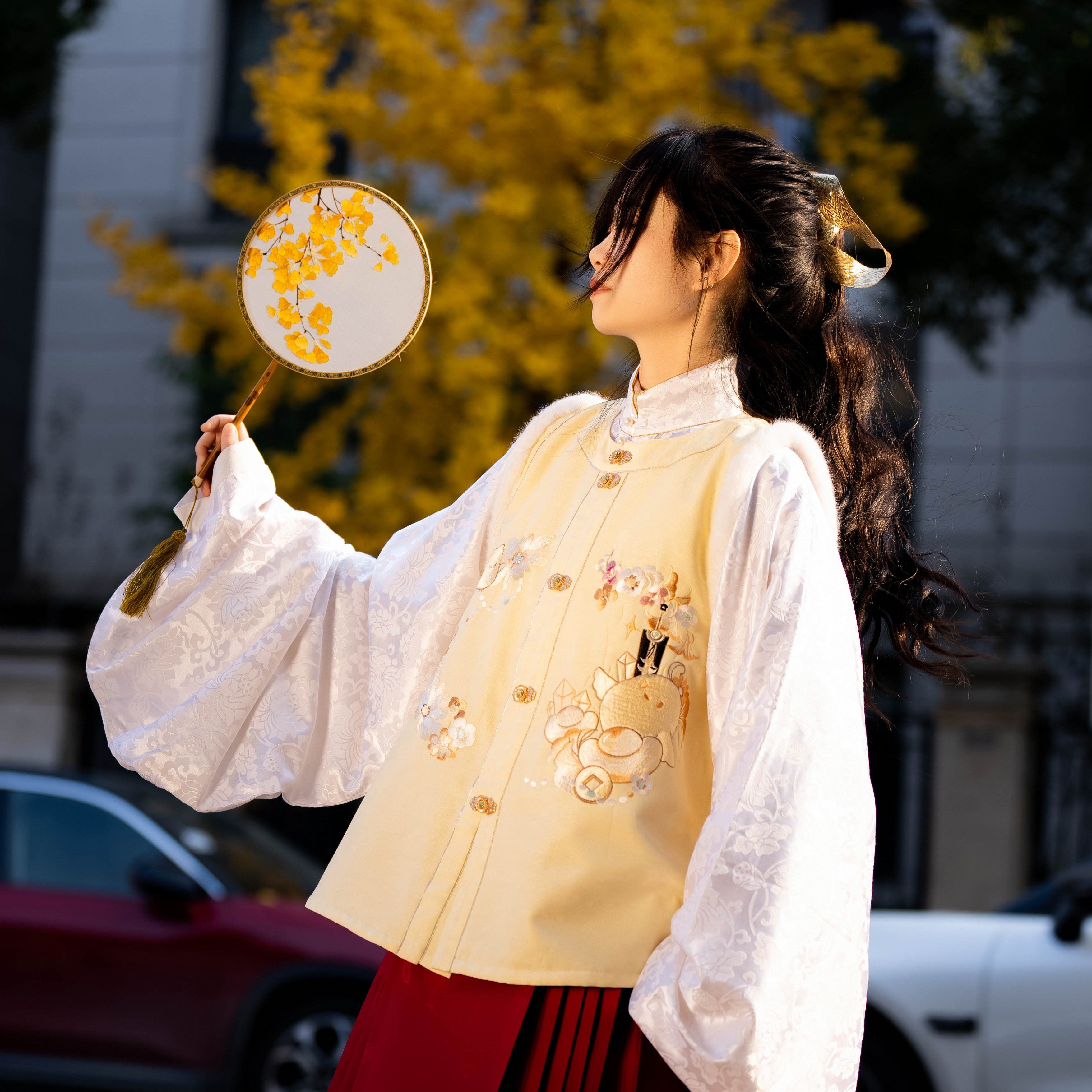 天风观澜 | 凤翥斋×剑网3正版同人授权藏剑门派印象汉服加绒比甲,女装/女士精品,汉服上装,淘宝优惠券,粉丝福利购,淘宝优惠卷