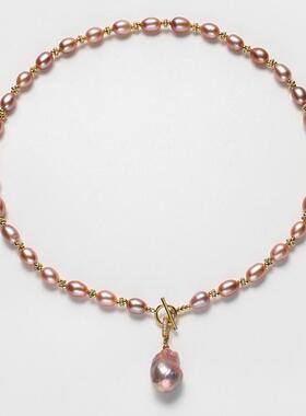 戴拉高级感巴洛克淡水珍珠项链