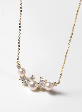 戴拉时尚925银项链淡水珍珠吊坠