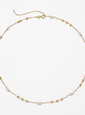 戴拉925银满天星淡水小珍珠项链