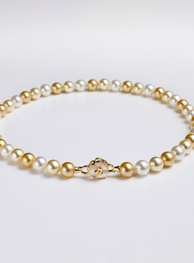 戴拉时尚花朵施家珍珠项链手链