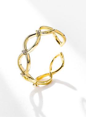 时尚气质简约镂空高级个性开口