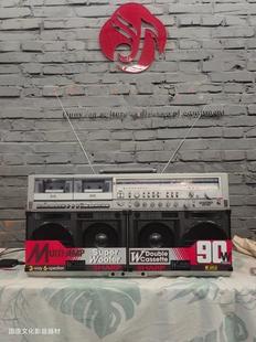 正常使用夏普经典777收录机大磁带机收音机扛在肩上的收录机双卡