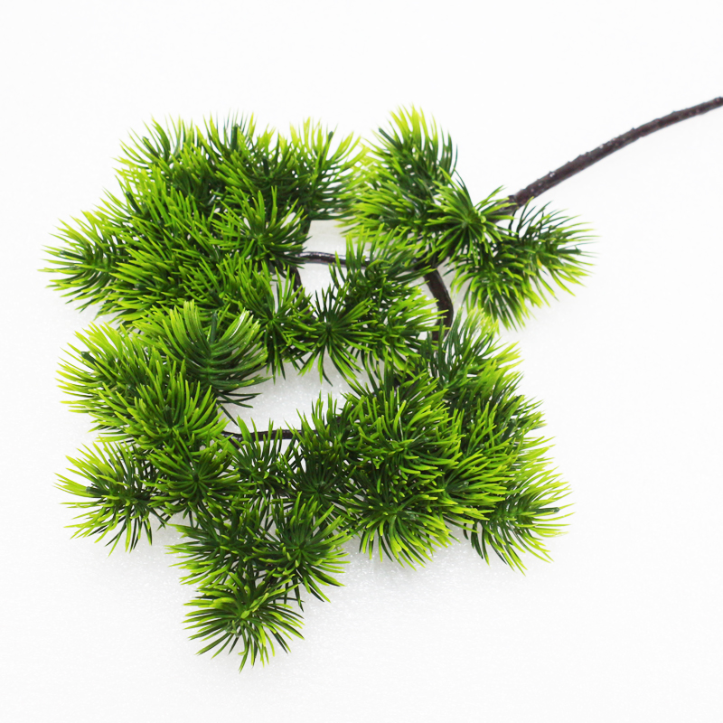 高仿真松树枝迎客松树叶