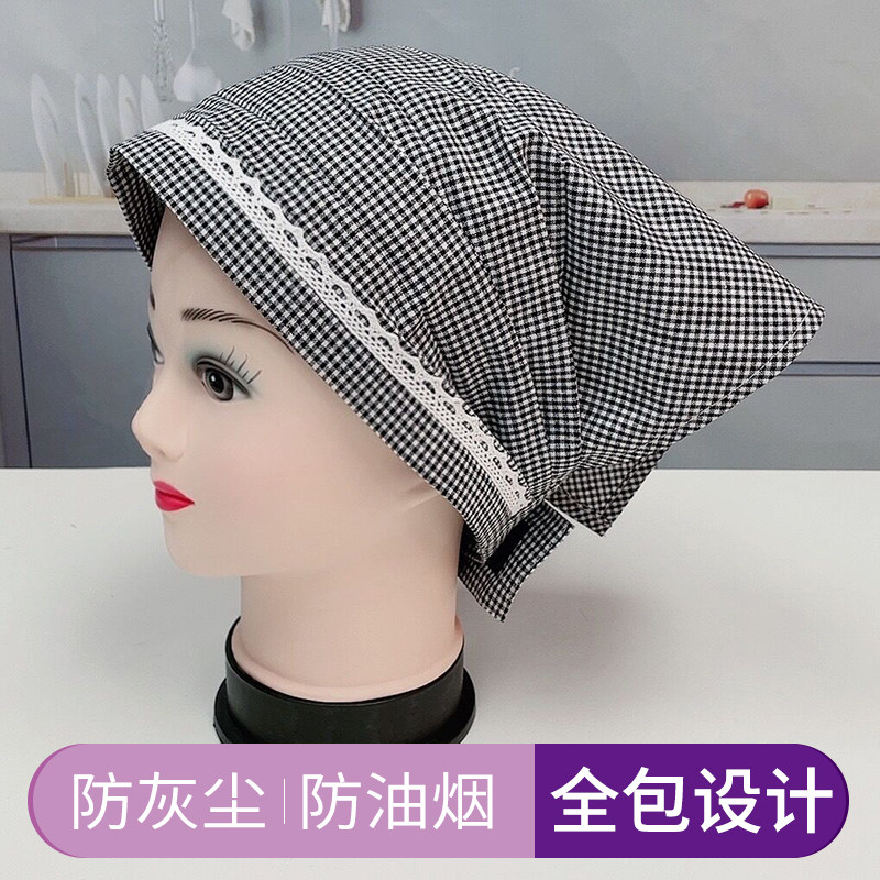 2024年新款时尚三角头巾女士厨房帽防油烟家用帽子加大女包头干活