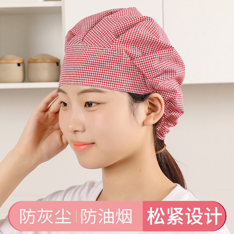 做饭时戴的帽子防油烟厨房女士室内家用包头套工作防掉发护士卫生