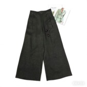 原创真丝龟裂纹宽松休闲阔腿裤 新中式 女装 古梵孜
