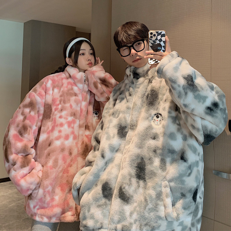 情侣装冬装 羊羔毛棉服仿兔毛太空人情侣棉衣外套 G972 P118男类图片