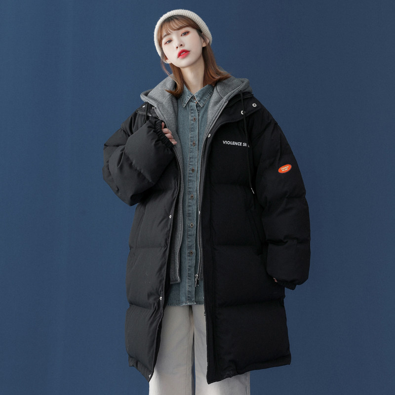 备战双十一中性风中长款棉服假两件情侣棉衣女G910P158女类,男装棉衣,电商A339