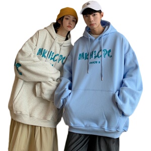情侣装秋装 太空人字母印花宽松大码情侣卫衣女外套G957 P58 男类图片