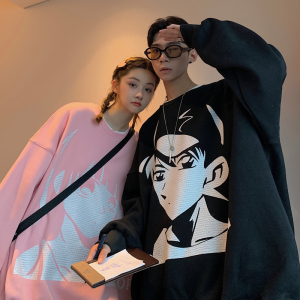 主推 情侣装秋装 卡通动漫潮圆领套头情侣卫衣 G945 P35 女类图片