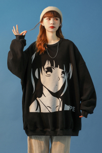 中性风 情侣卫衣ins潮长袖上衣宽松韩版大码外套 G935 P35 女类图片