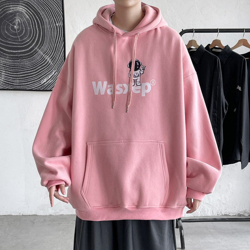 大皂短句潮卡通动漫太空人连帽套头卫衣连帽外套大码G946P48,女装短外套,电商A339