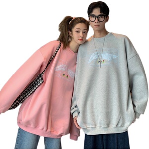 2022情侣装春装 简约印花情侣卫衣女宽松百搭外套 G937 P33 男类图片