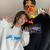 21情侣装秋装简约印花情侣卫衣女宽松百搭外套G937P33男类，女装短外套，电商A339