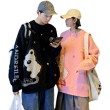 情侣装秋冬新款小熊提花情侣毛衣针织衫外套G963P78控98女类，男装针织衫/毛衣，电商A339