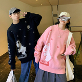 情侣装秋冬新款小熊提花情侣毛衣针织衫外套G963P78控98女类，男装针织衫/毛衣，电商A339