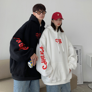情侣装春装 China印花宽松大码情侣卫衣女外套 G955 P48 男类图片