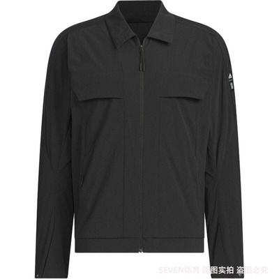 adidas阿迪达斯WUJI武极系列外套2024秋男胸袋翻领梭织夹克JI8692