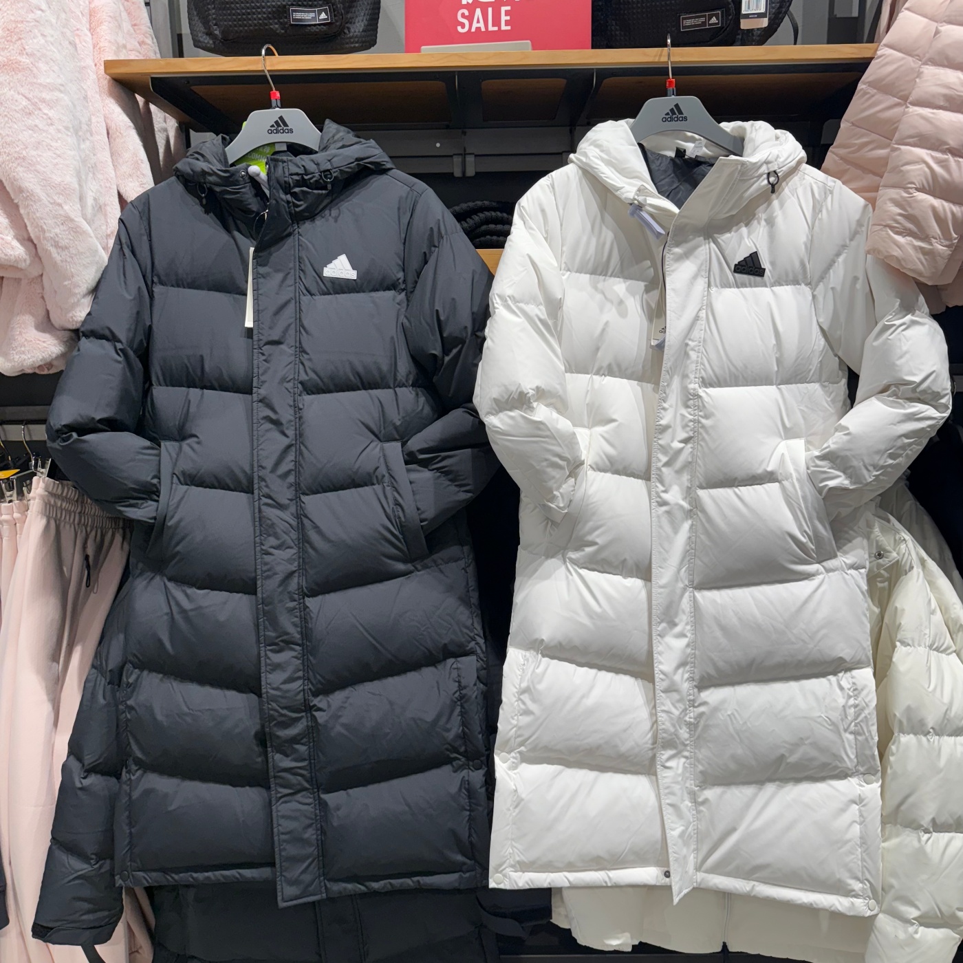 Adidas阿迪达斯男女冬季连帽长款羽绒服保暖过膝防风外套 KF6741