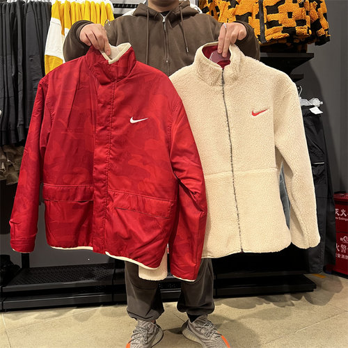 Nike耐克男子2023年春季新款仿羊羔绒双面穿夹克外套 FD4057-010