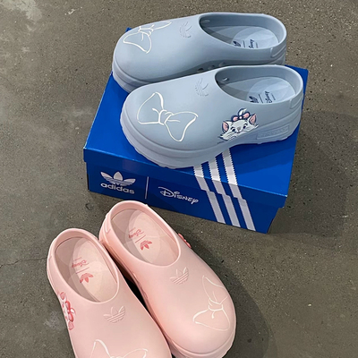 Adidas阿迪达斯玛丽猫联名厚底增高厨师鞋穆勒包头凉拖鞋JR7150