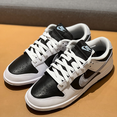 Nike耐克男鞋2025春季款DUNK黑白拼色复古低帮休闲板鞋IB4620-141