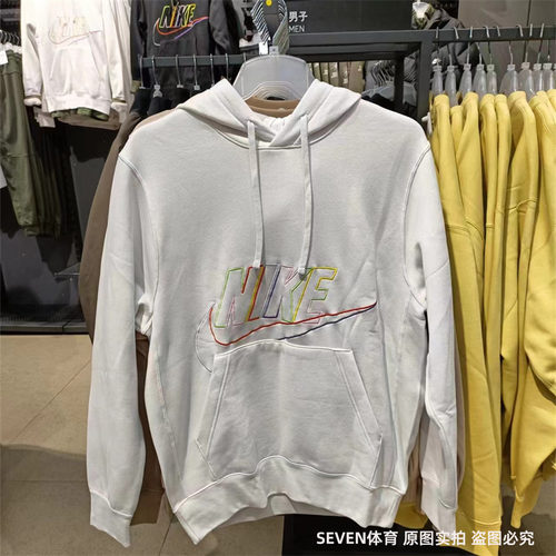 正品Nike耐克男子新款休闲运动连帽加绒宽松套头衫卫衣DX0542-030