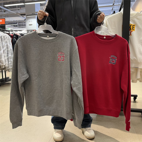Nike/耐克JORDAN运动训练男新年加绒圆领套头卫衣 DR6421-091-614