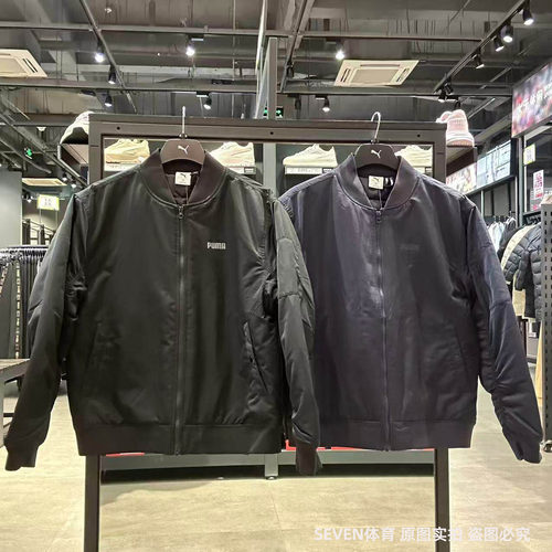 PUMA彪马男女同款飞行夹克复古保暖棉服休闲运动外套 689589-01