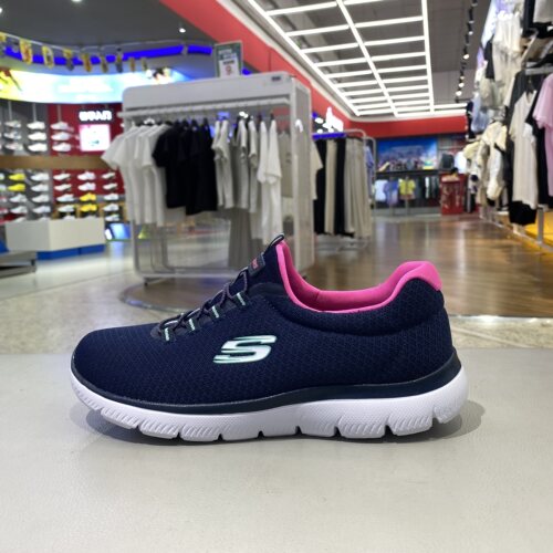 Skechers斯凯奇女运动秋季新一脚蹬轻便耐磨透气跑步鞋12980-NVHP