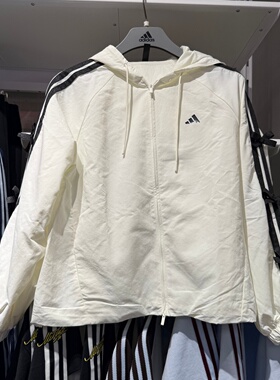 Adidas阿迪达斯女舞动系列可拆卸蝴蝶结外套透气三条杠夹克KR7602