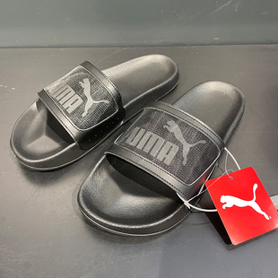 黑白大logo休閑運動涼拖 Puma 彪馬男女情侶拖鞋 Leadcat 375101