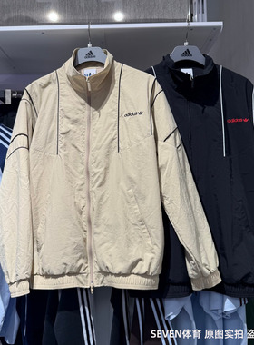 Adidas阿迪达斯三叶草26春新款男女梭织运动立领夹克外套 KE0096