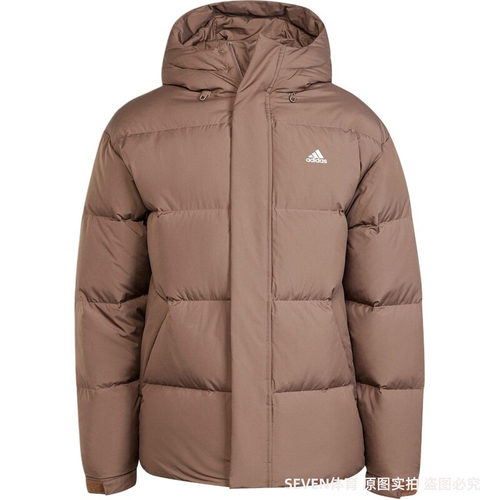 Adidas阿迪达斯男女同款冬季防风保暖连帽羽绒服JM9127JM9128
