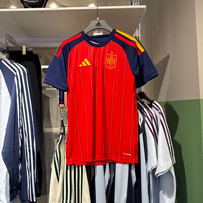 Adidas阿迪达斯西班牙世界杯主场球迷球衣亚马尔短袖足球服JN4390