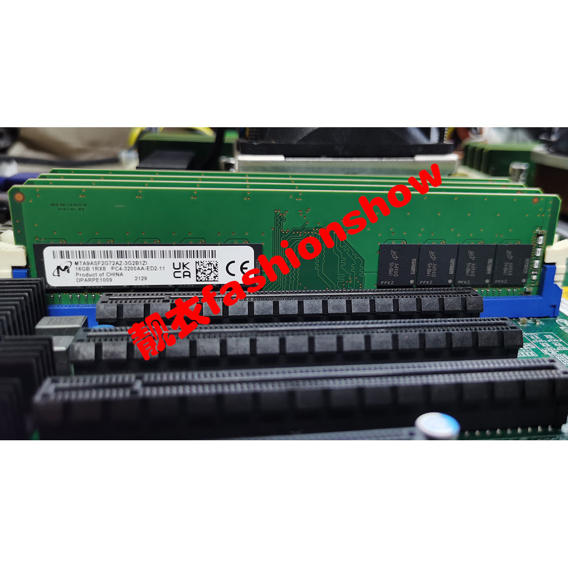 镁光 16G 1RX8 PC4-3200纯ECC DDR4 MTA9ASF2G72AZ-3G2B1 内存