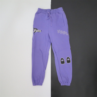 欧洲街头潮牌独立设计素款纯色薄绒男女款unisex街舞bboy运动卫裤